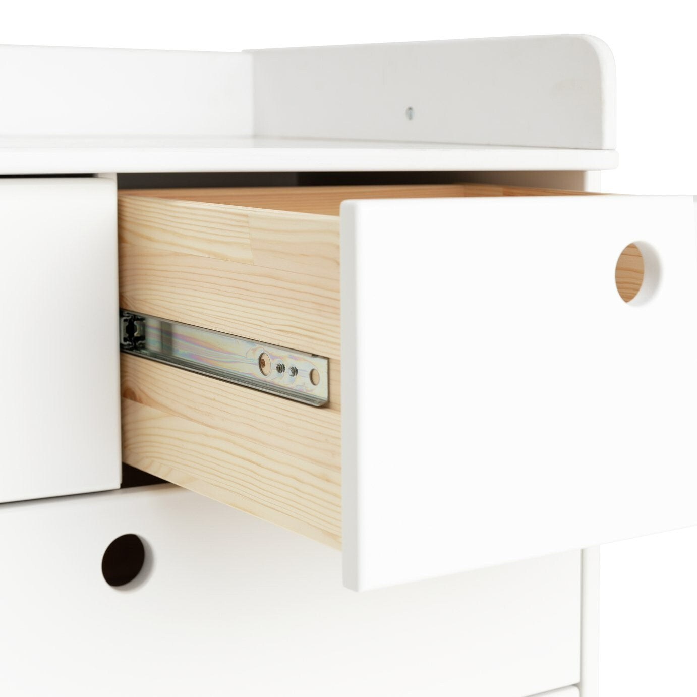 Eden 5 Drawer Chest & Changer Top -White