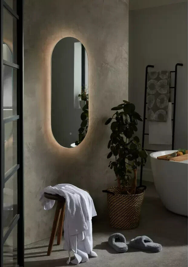 Habitat Large Vertical Backlight LED Mirror - White