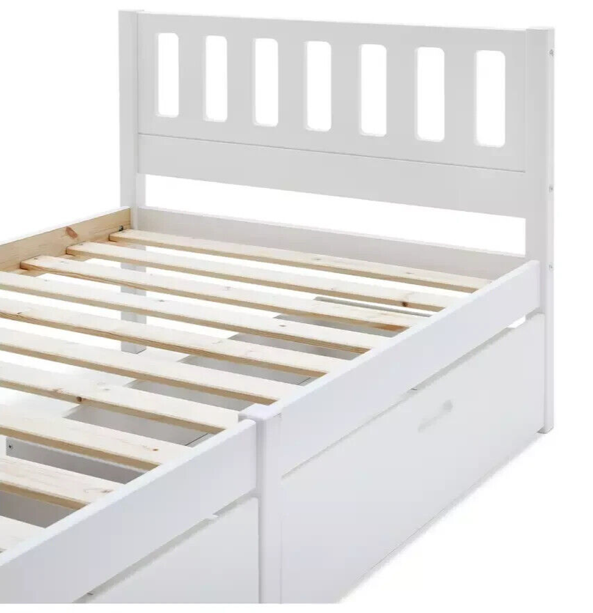 Habitat Ronnie Single Bed Frame and Drawer - White ( B Grade 12671 - 12669 )
