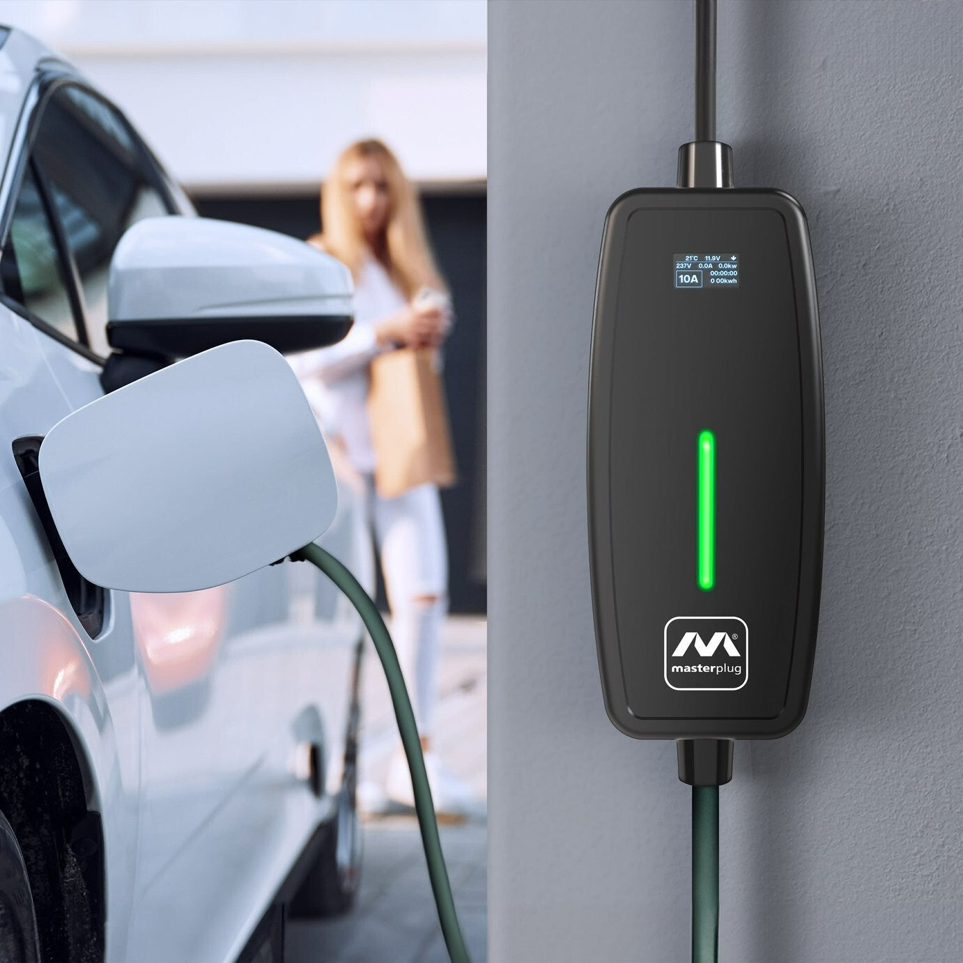Masterplug 10m Mode 2 EV Charging Cable with 13A 3-Pin Plug