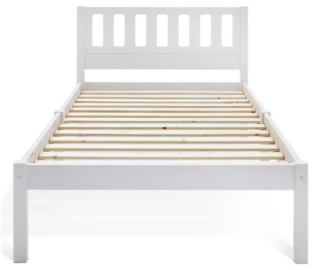 Habitat Ronnie Single Bed Frame - White | Sturdy Modern Bed Kids Teens Adults