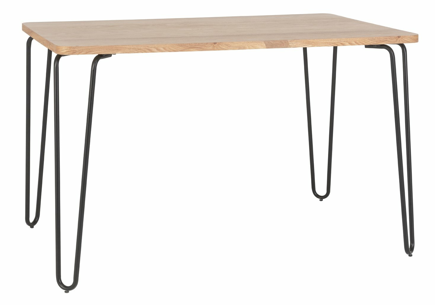 Habitat Tyler Ash and Black Metal 4-6 Seat Dining Table