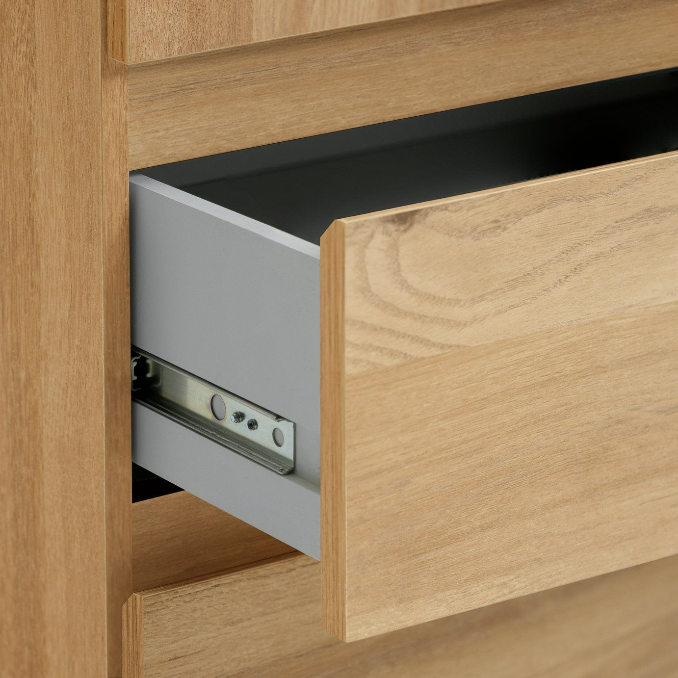 Jenson 2 Door 2 Drawer Mirror Wardrobe - Oak Effect | Mirror wardrobe oak finish