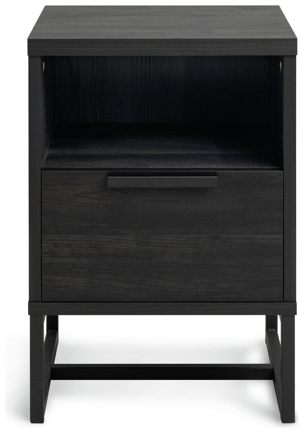 Nomad 1 Drawer Bedside Table - Black