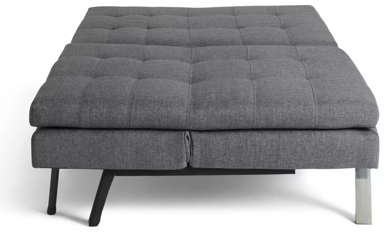 Home Duo Fabric 2 Seater Clic Clac Sofa Bed - Charcoal ( B Grade 53563 - 53568 )