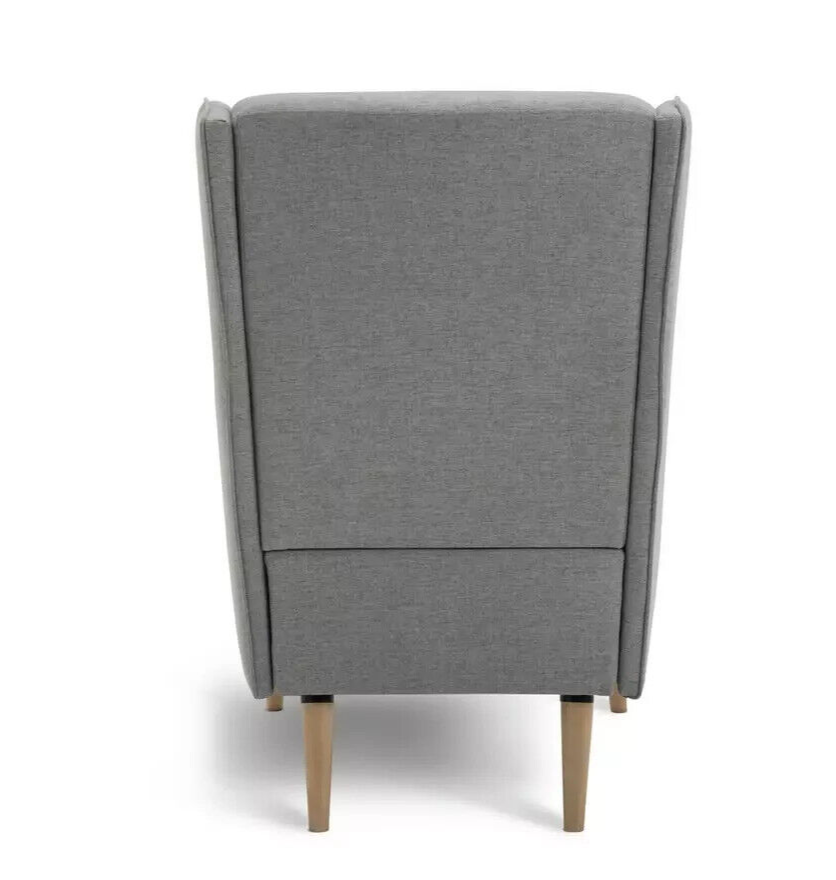Habitat Callie Self Assembly Fabric Wingback Chair - Grey | Comfortable Stylish