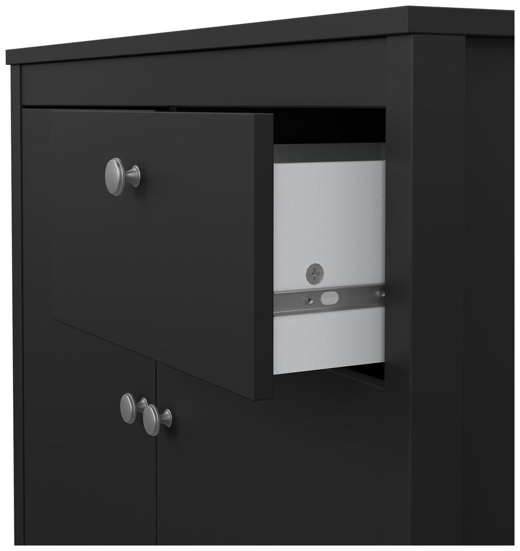 Tvilum Madrid 2 Door 1 Drawer Sideboard - Black