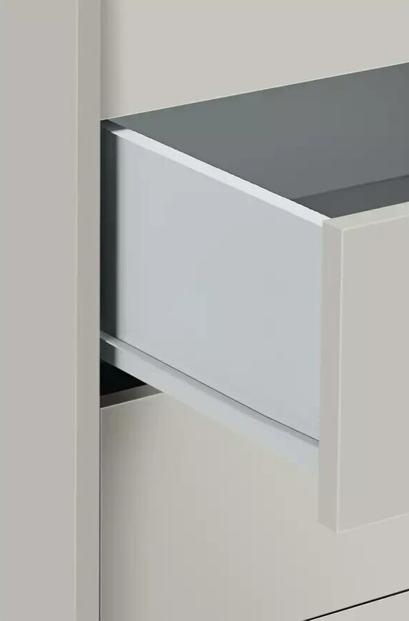Malibu Modern 7 Drawer Chest Of Drawers Storage Cabinet For Bedroom - Soft Grey