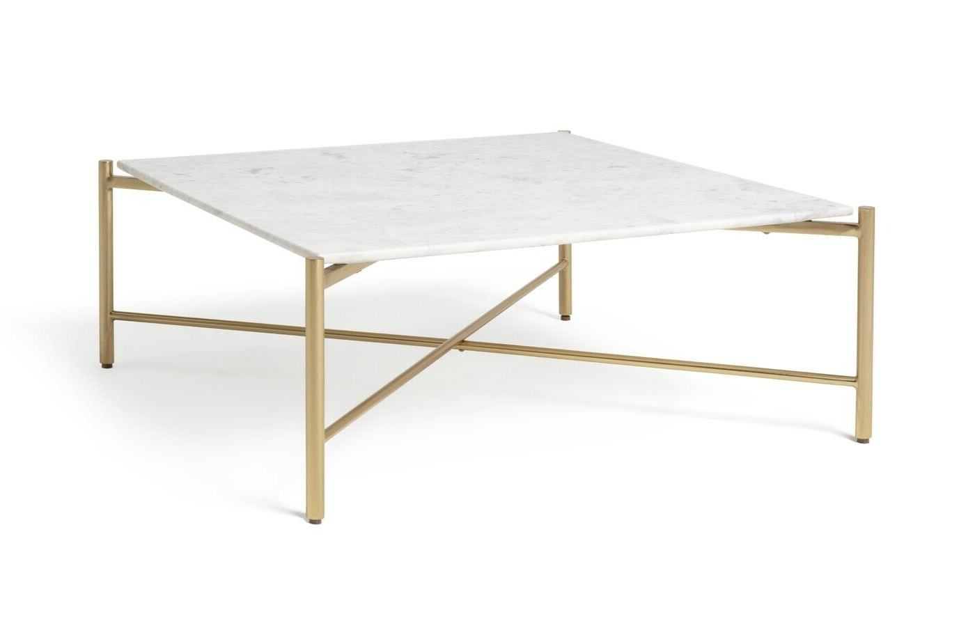 Habitat Elba Solid Marble Coffee Table - Brass