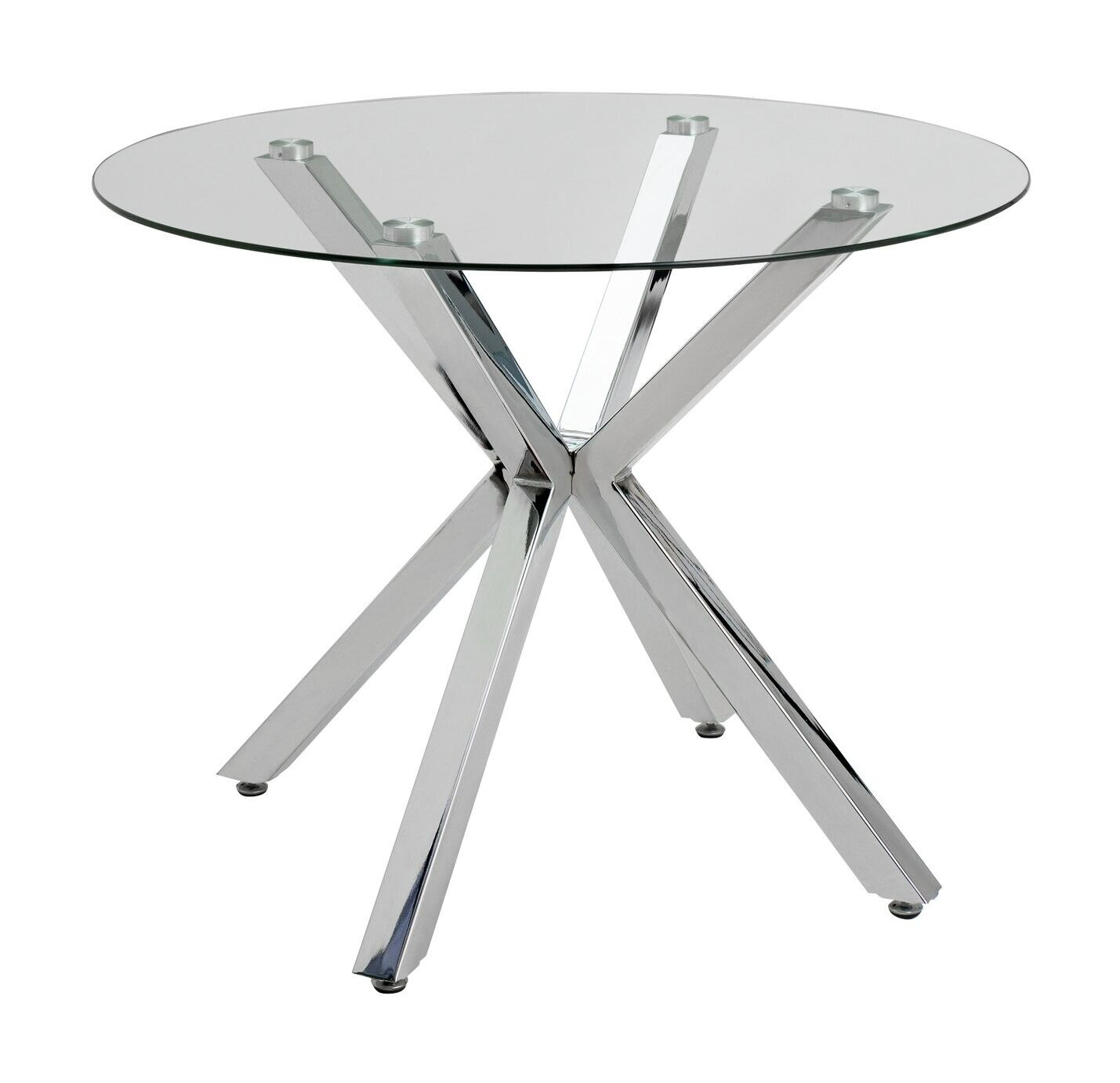 Alice 4 Seater Dining Table - Chrome