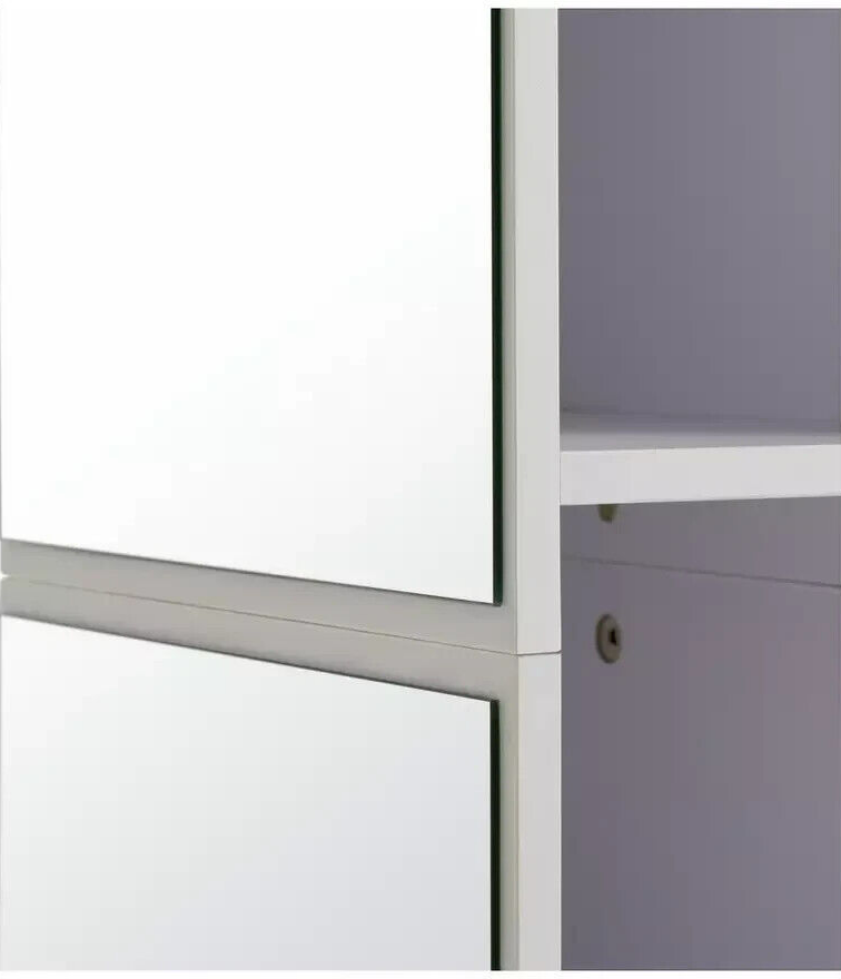 Prime Mirrored Narrow Tallboy - White ( B Grade )