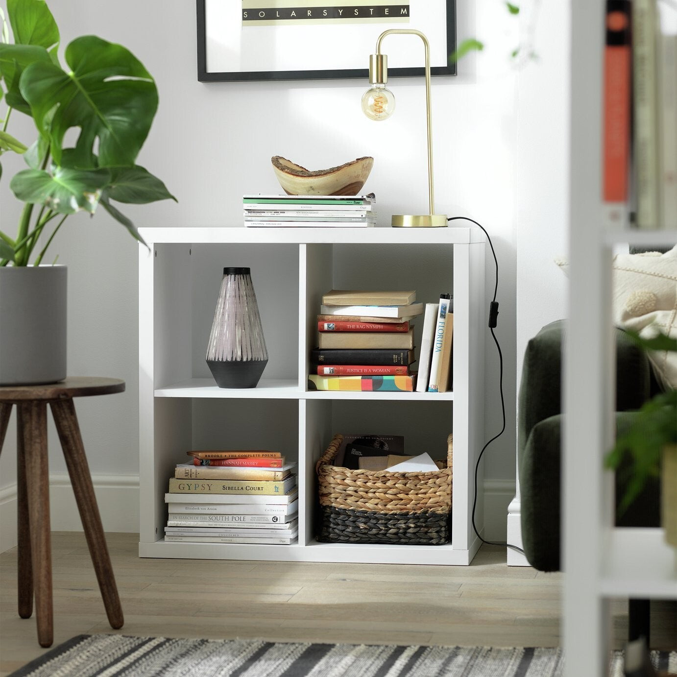 Habitat Squares Plus 4 Cube Storage Unit - White | Modern Organizer Home Office