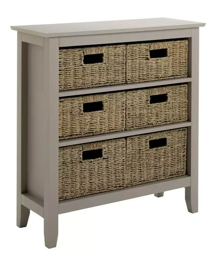 Willow 6 Drawer Unit - Grey ( B Grade 34675 )