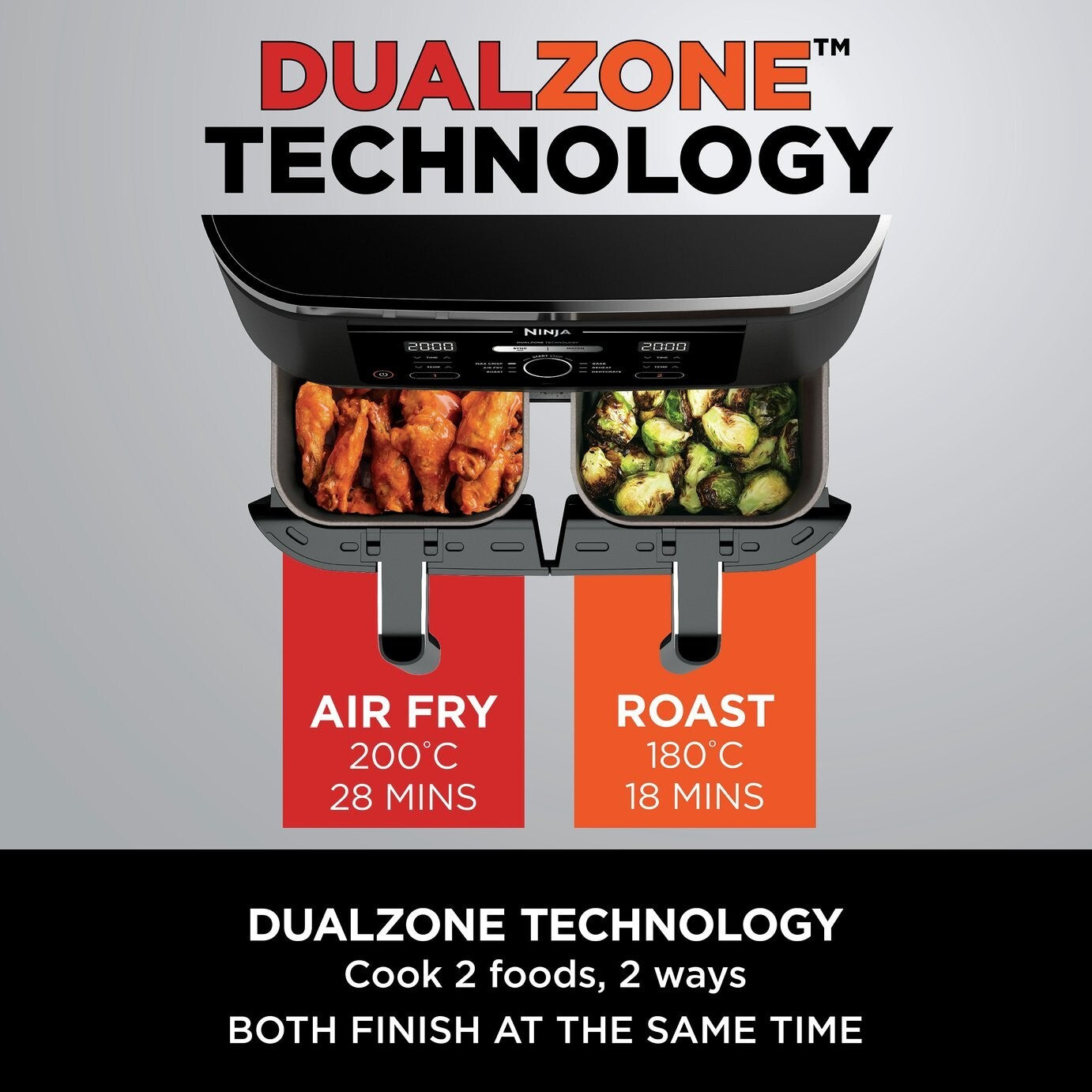 Ninja Foodi MAX Dual Zone AF400UK 9.5L Air Fryer - Black ( B Grade 43368 )
