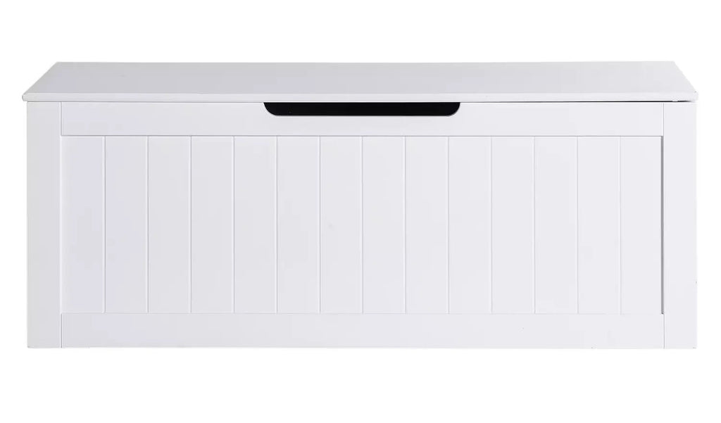 Marston XL Shaker Blanket Box White | Bedroom Storage Chest Wooden Trunk Ottoman