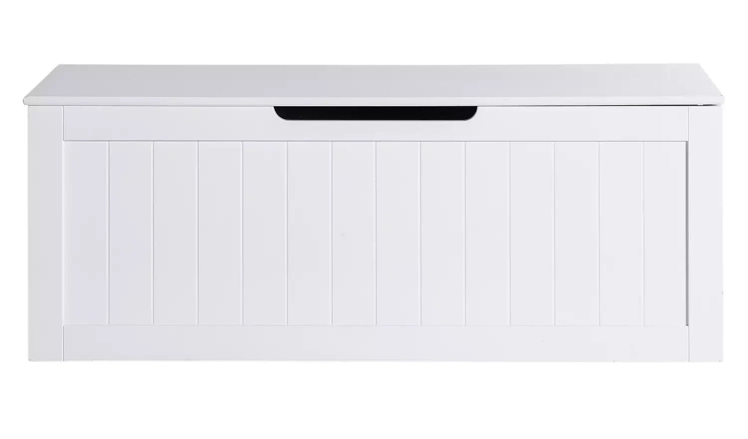 Marston XL Shaker Blanket Box White | Bedroom Storage Chest Wooden Trunk Ottoman
