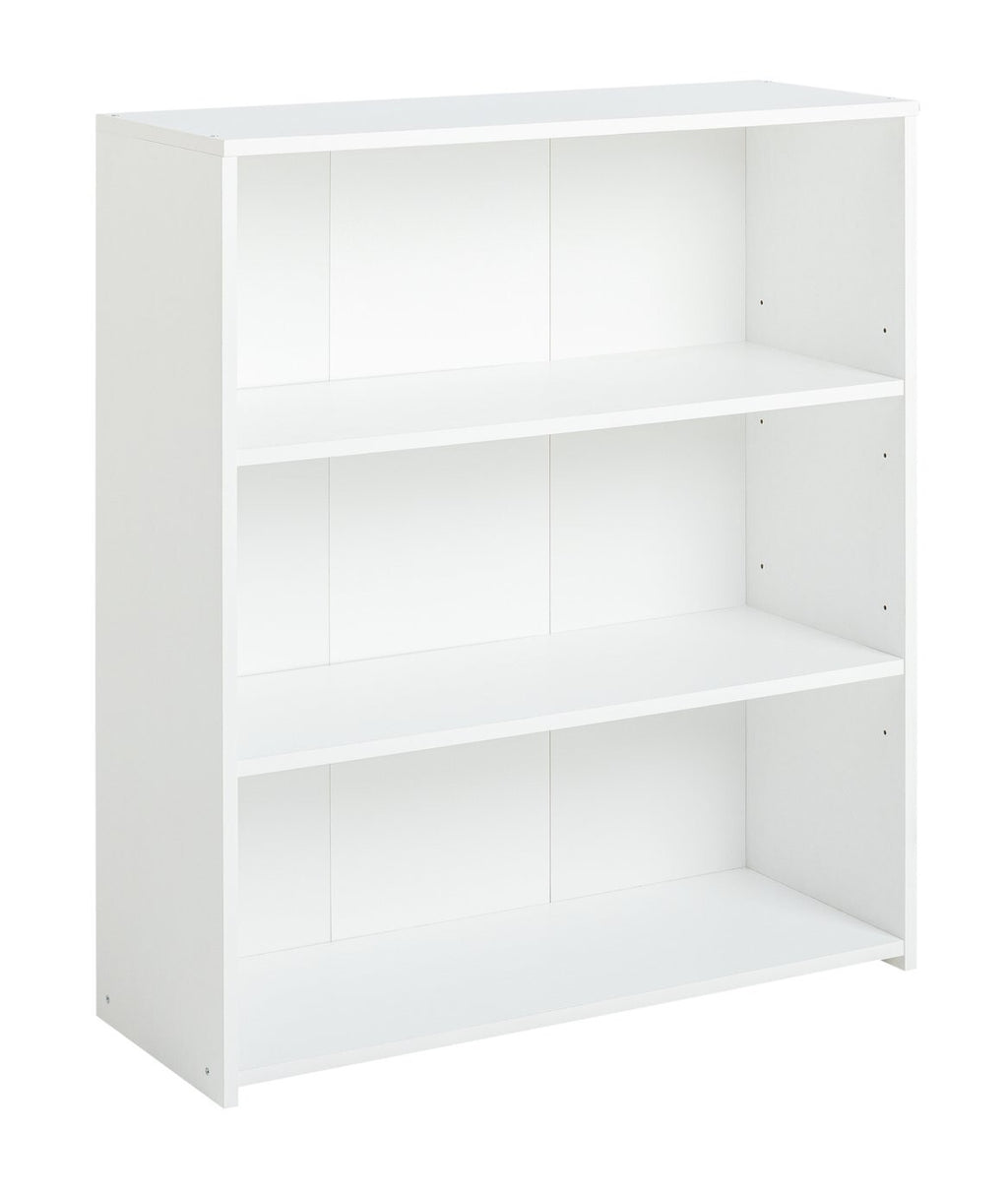 Malibu Short Wood Effect Bookcase - White