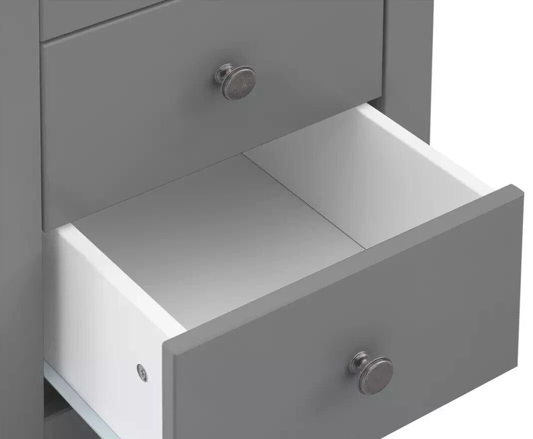 Habitat Minato 5 Drawer Narrow Tall Boy - Grey