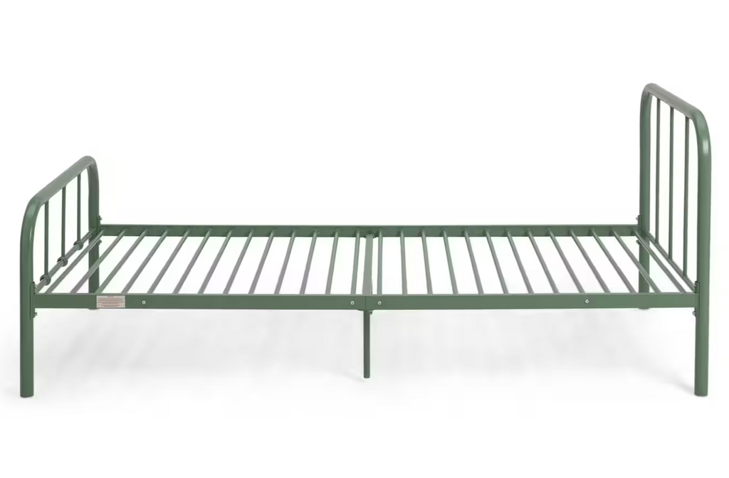 Charlie Single Metal Bed Frame - Green