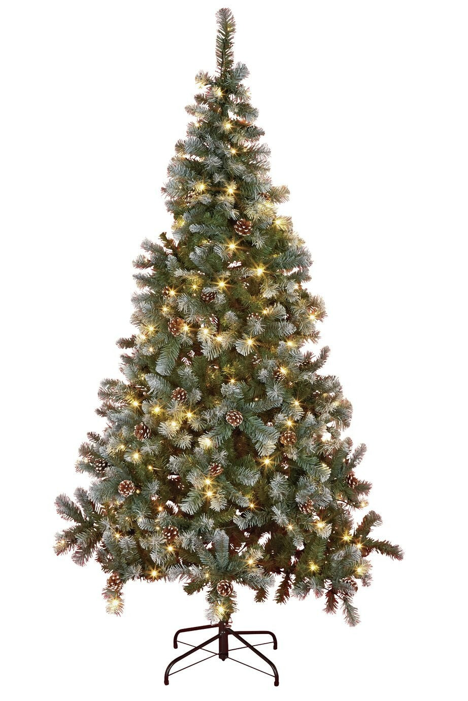 7ft Pre lit Blue Oscar With Pine Cone Christmas Tree