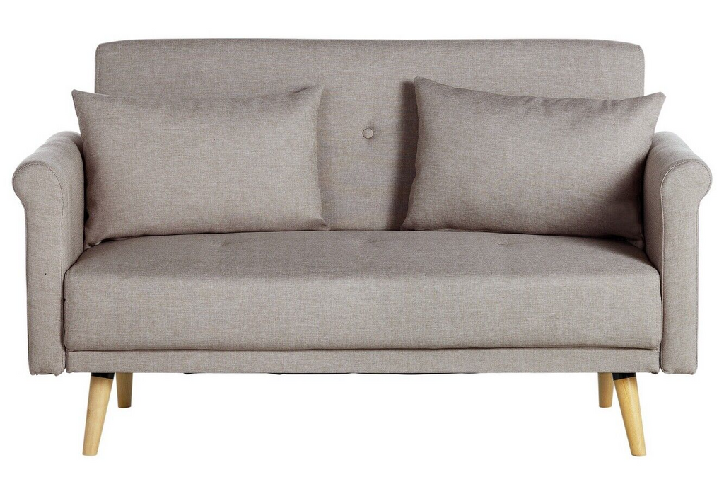 Habitat Evie Fabric 2 Seater Sofa in a Box - Natural | Compact Comfortable Couch