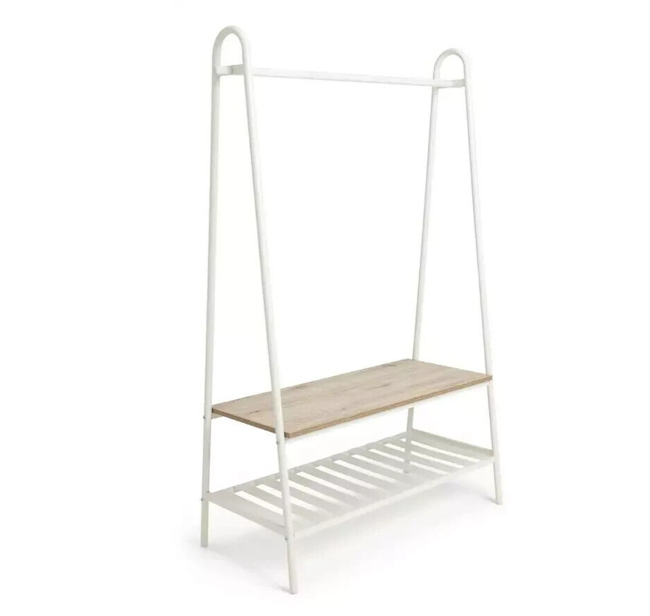 Habitat Turner Double Clothes Rail - White