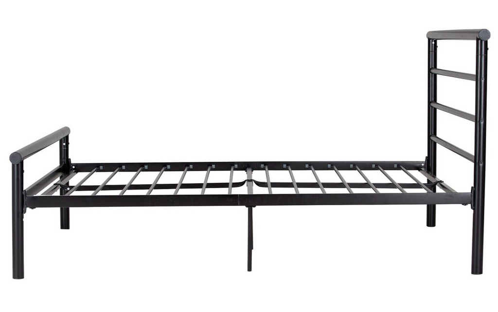 Home Avalon Double Metal Bed Frame Black | Sturdy Base Furniture with Mattress