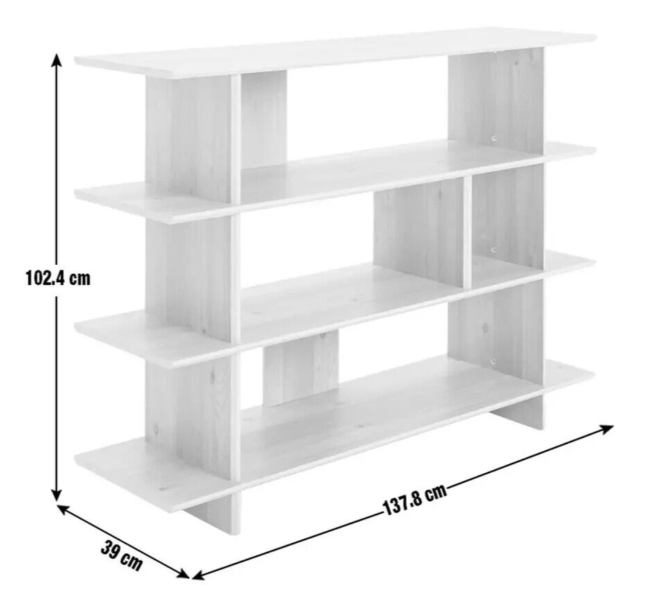 Habitat Raymond Wide Bookcase - Oak