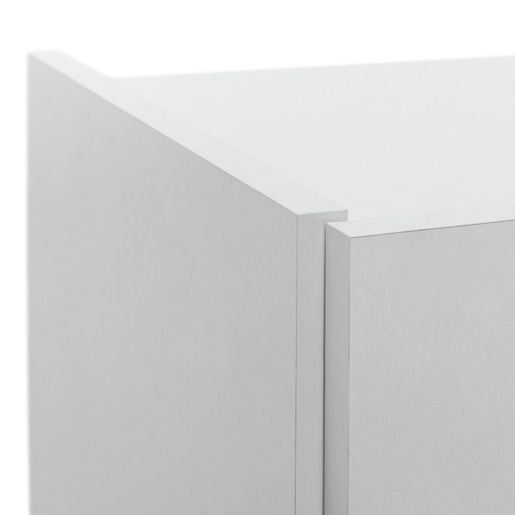 Seville Space Saving 4 Shelf Shoe Storage Cabinet - White