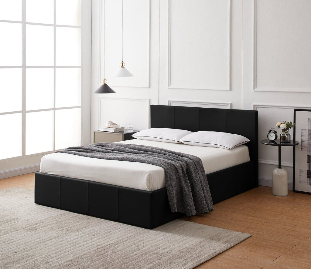 Lavendon Small Double Side Open Ottoman Bed-Black ( B Grade 52751 - 52752 )