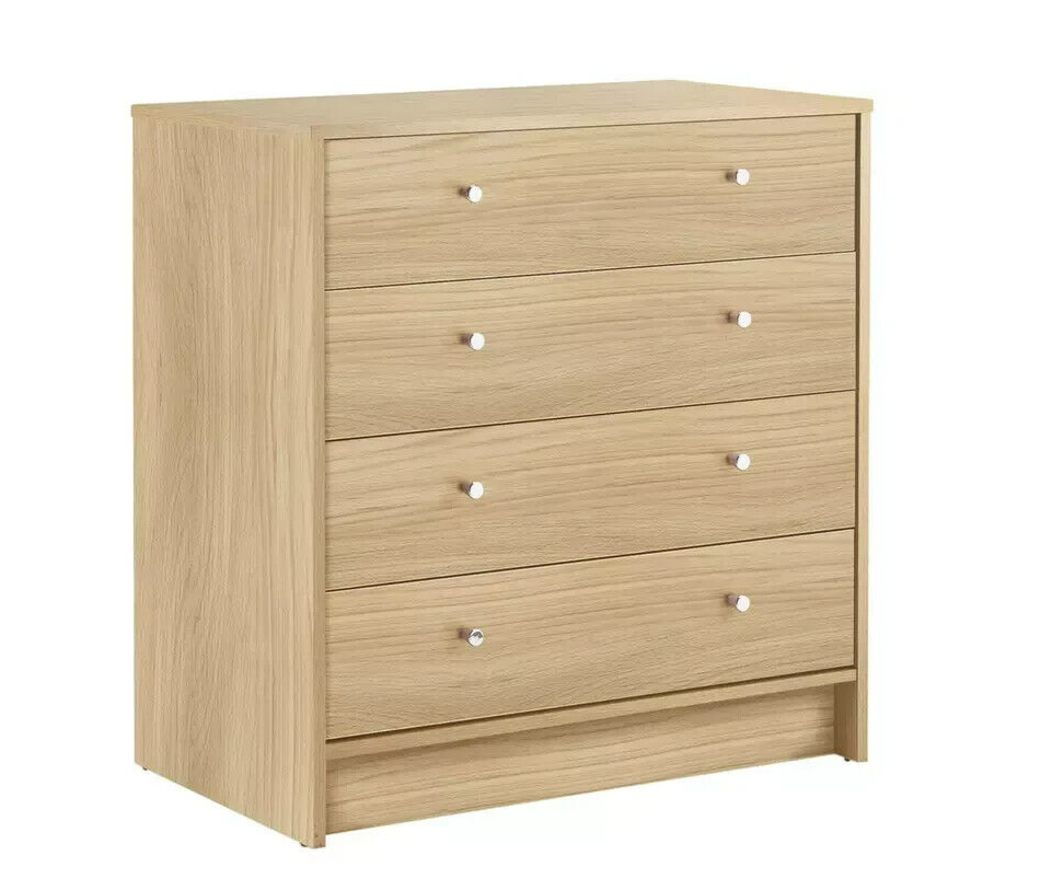 Malibu 4 Drawer Wide Chest - Beech Effect