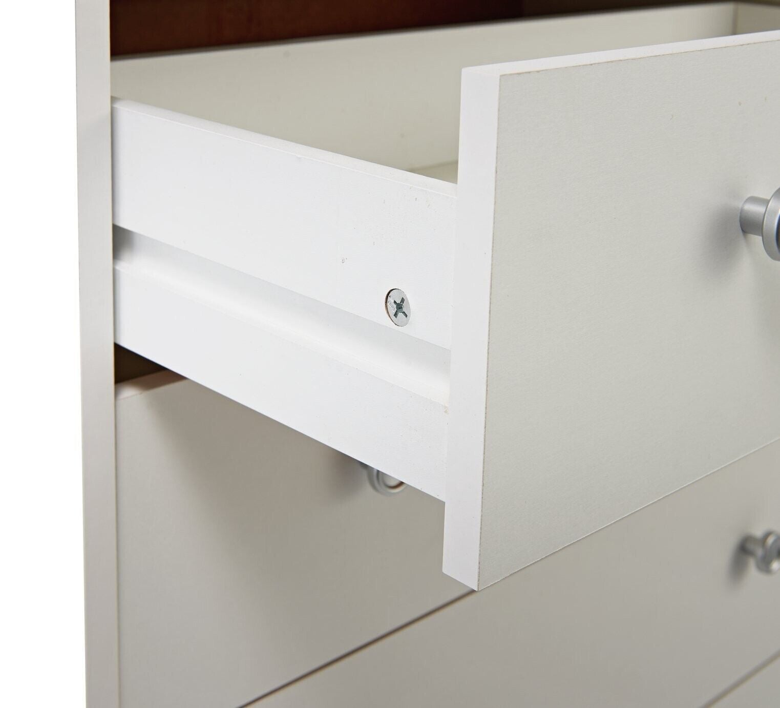Seville 5 Drawer Chest - White ( B Grade )