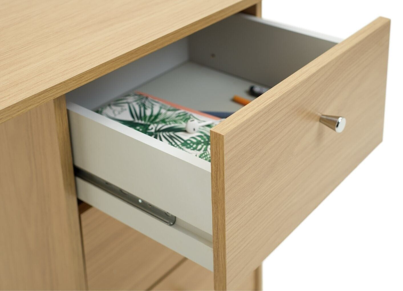 Malibu 3 Drawer Office Desk - Oak Effect ( B Grade )