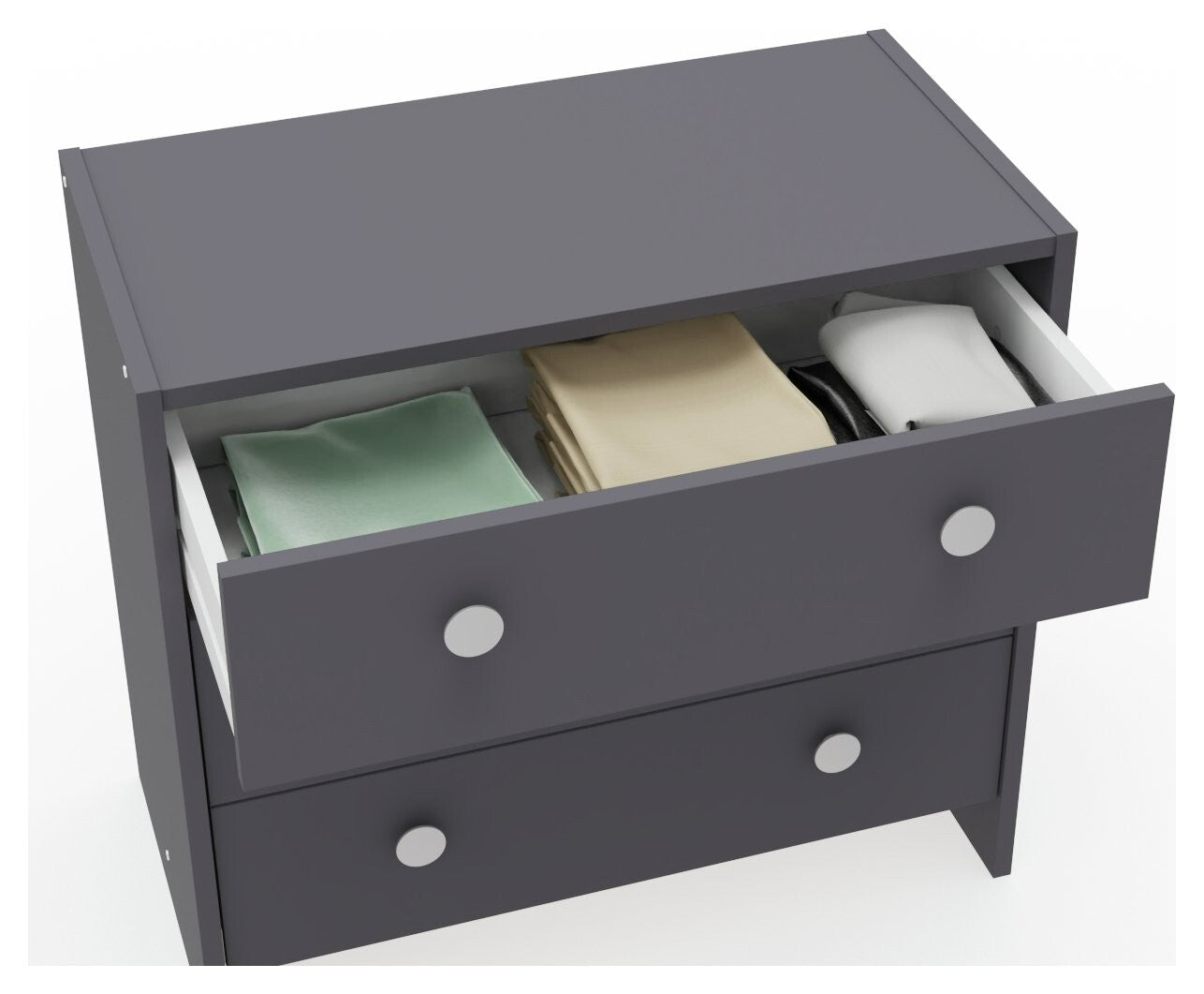 Seville 2 Piece 1 Door Wardrobe Set - Anthracite