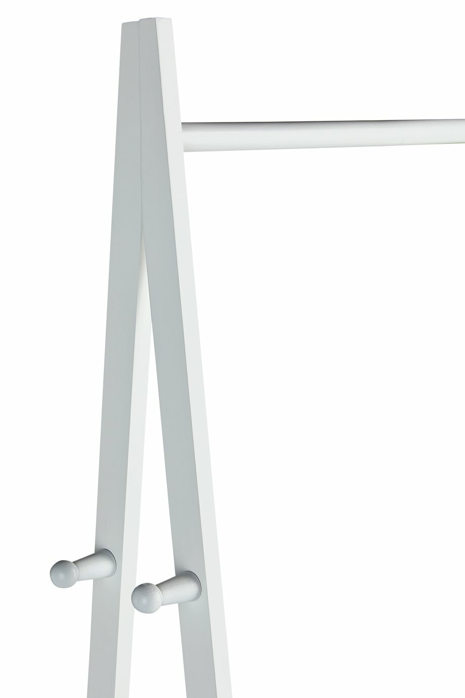 Decorative Clothes Rail with 2 Shelves - White