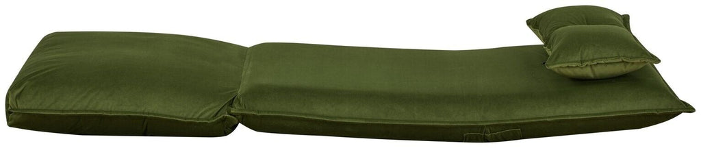 Lottie Fabric Chair Bed - Moss Green