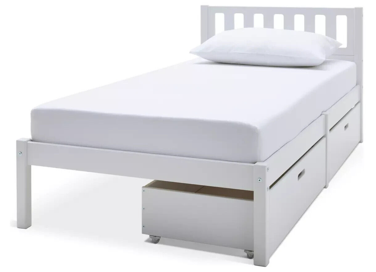 Habitat Ronnie Single Bed Frame and Drawer - White ( B Grade 12671 - 12669 )