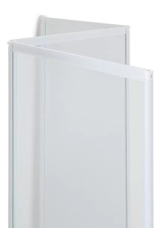 3 - Fold Bath Screen - white