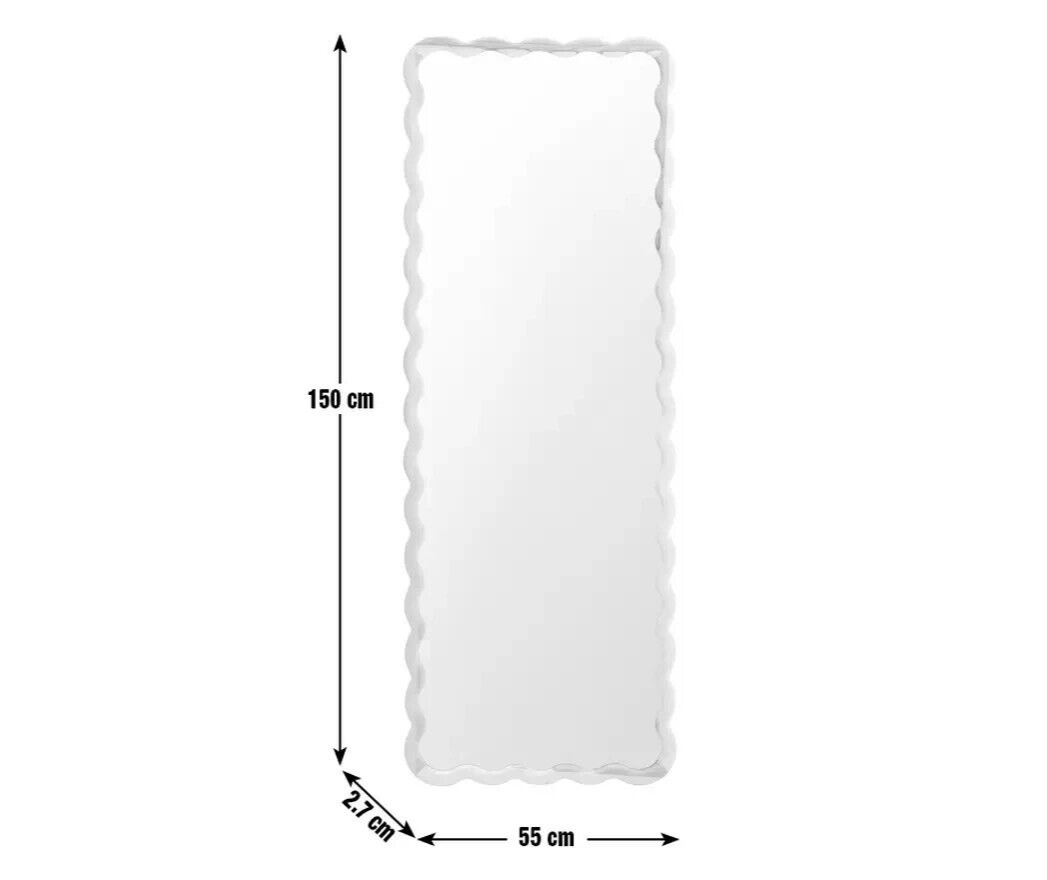 Habitat Full length Wavy Wall Mirror - Wood - 150x55cm