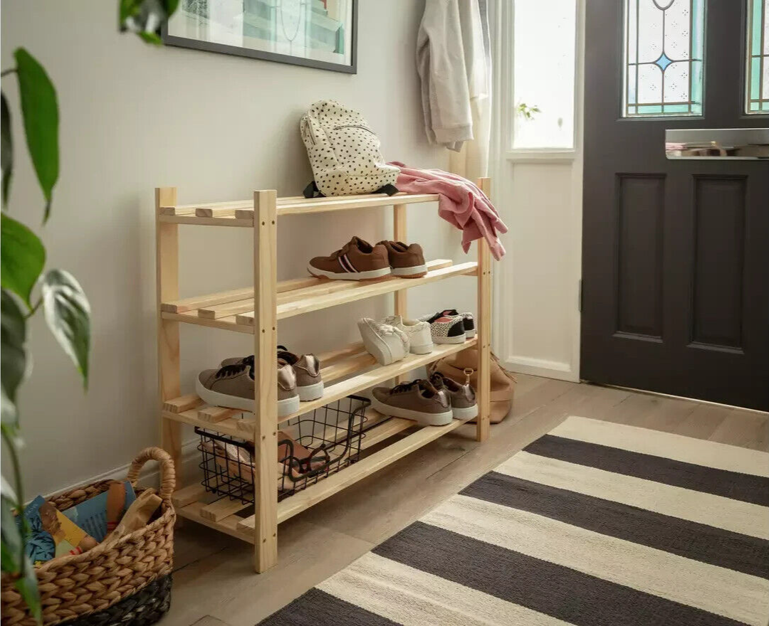 Karee 4 Shelf Shoe Storage Rack - Pine
