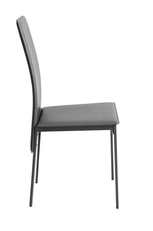 Home Lido Glass Dining Table & 4 Grey Chairs | Modern Kitchen Furniture