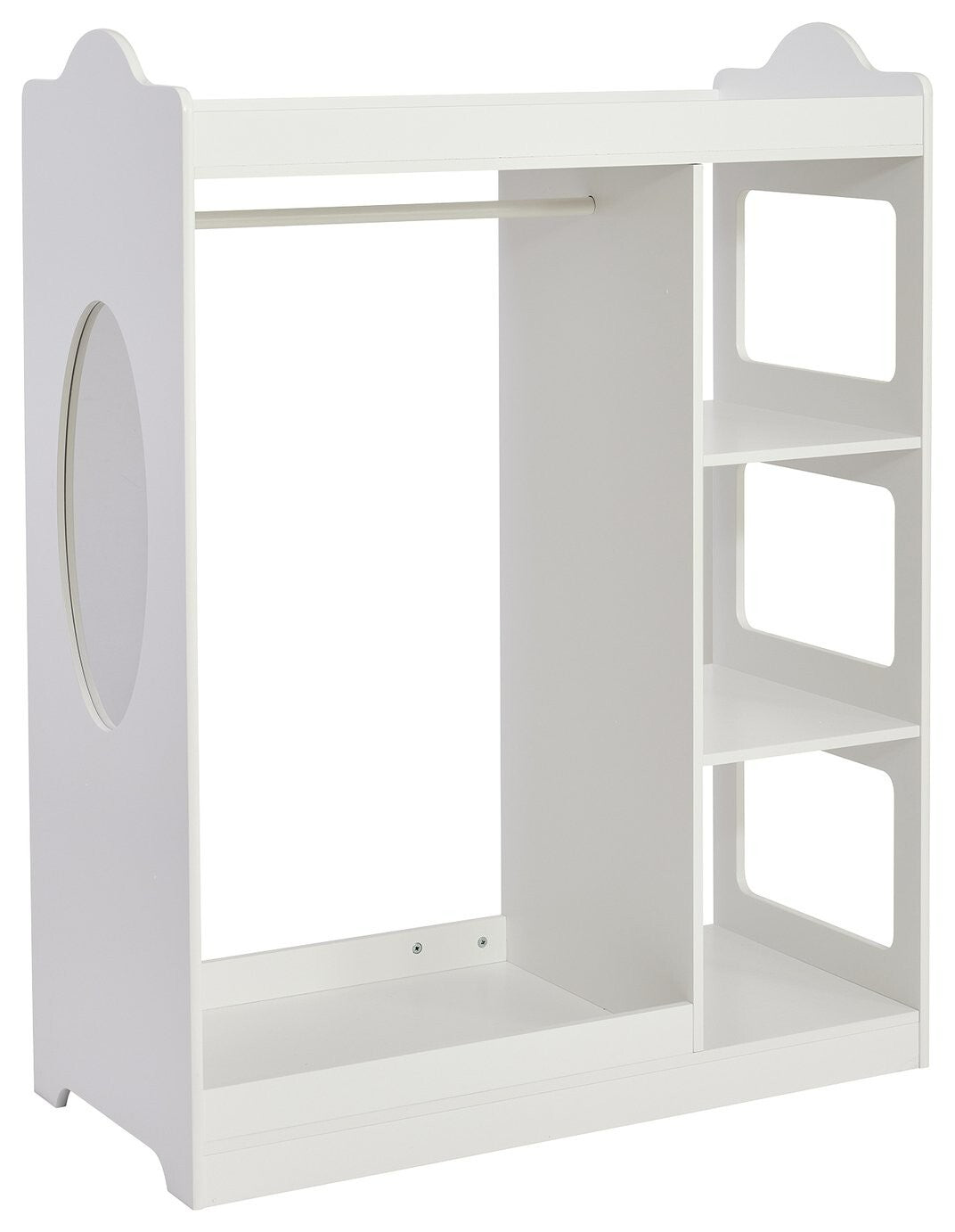 Liberty House Kids Dressing Rail with Mirror - White