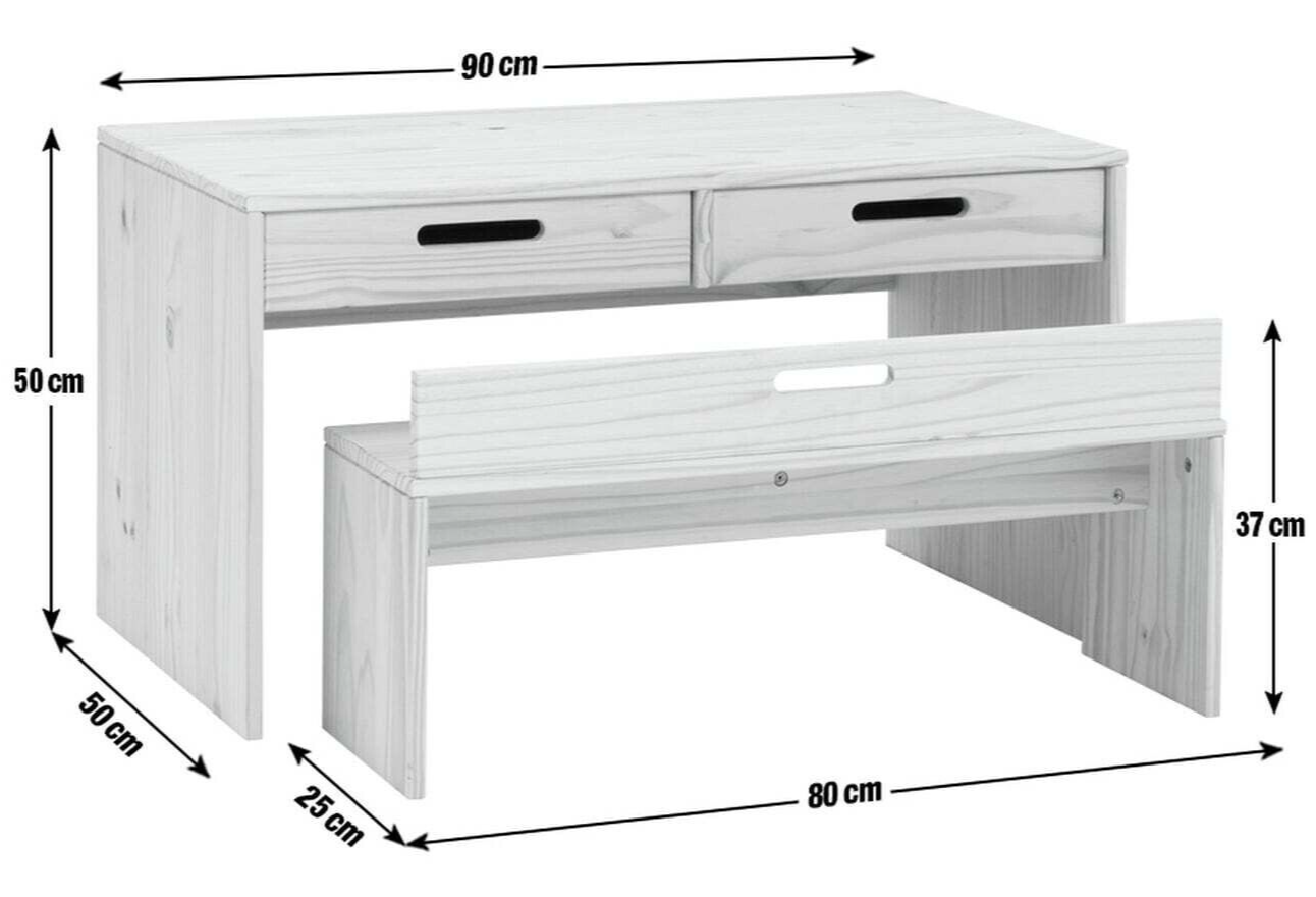 Habitat Kids Rico Desk and Bench - Pine