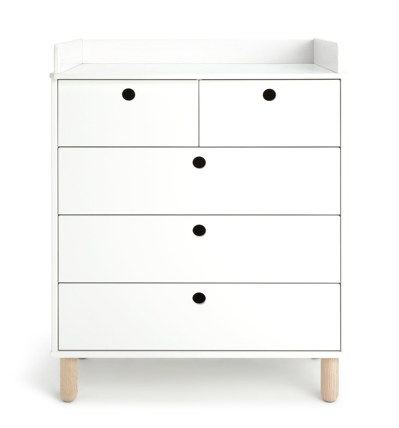 Eden 5 Drawer Chest & Changer Top -White
