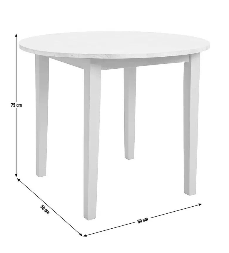 Chicago Solid Wood 2-4 Seater Dining Table-Off White | Modern Kitchen Furniture