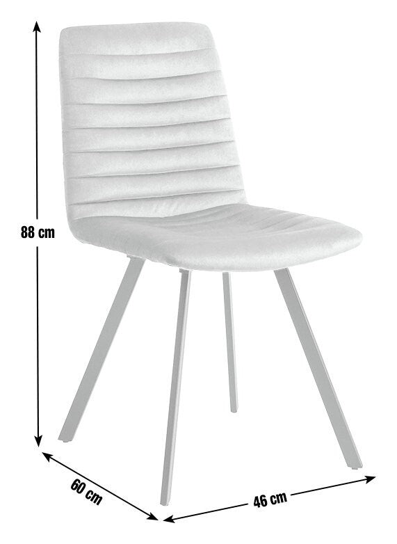 Keaton Pair of Velvet Dining Chairs - Charcoal
