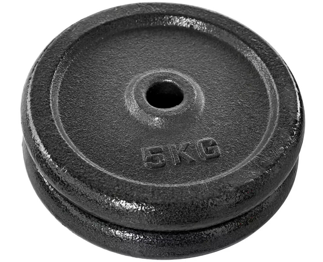 Opti 50KG Cast Iron Barbell Dumbbell Set | Dumbbells and Bar Set Weights Workout