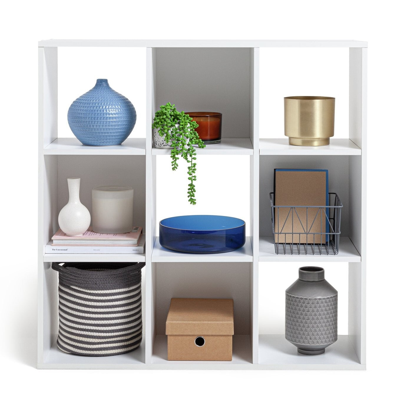 Habitat Squares 9 Cube Storage Unit - White | White Cube Shelf Storage Organizer