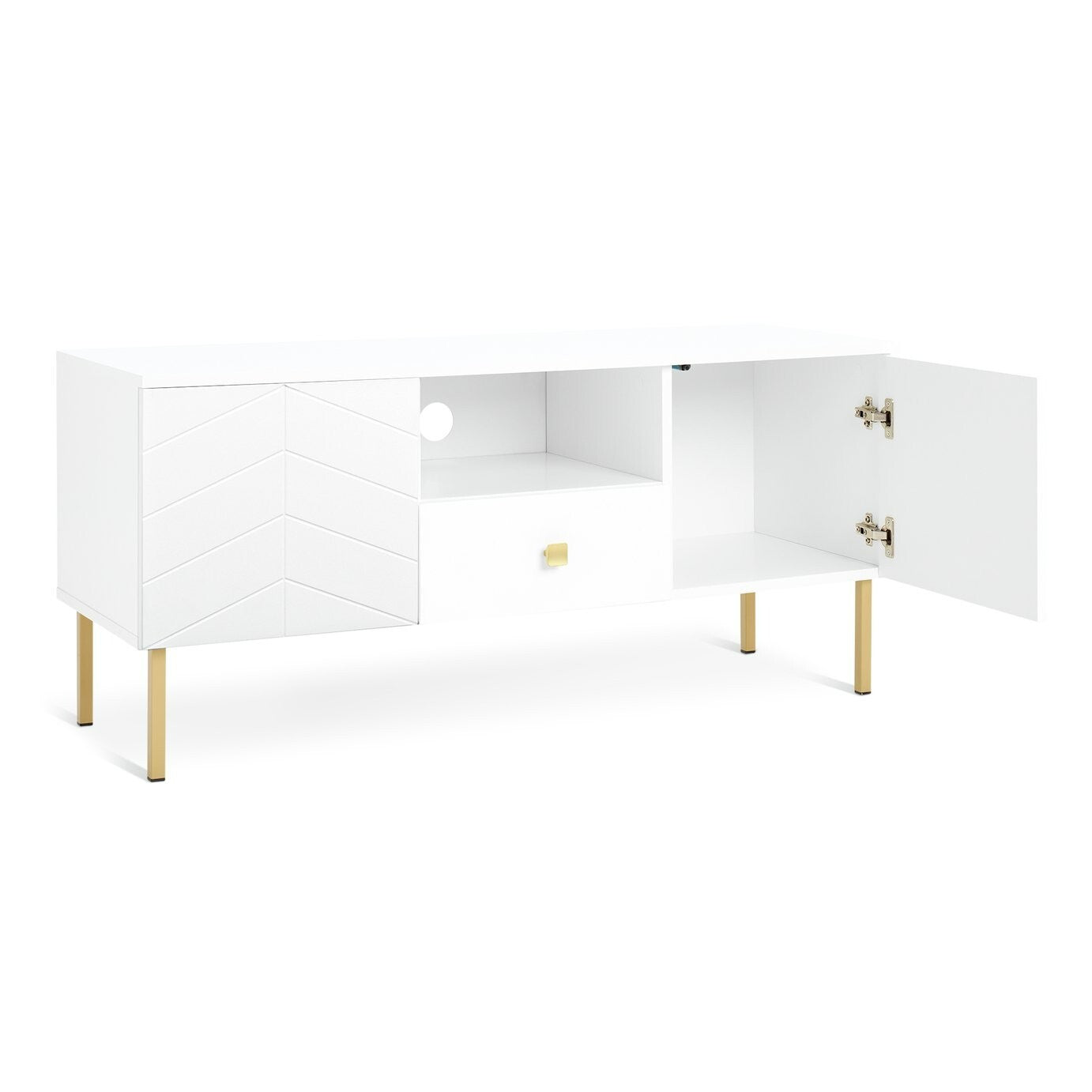 Home Kyler 2 Door 1 Drawer TV Unit - White
