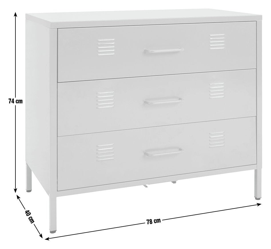 Habitat Stevie 3 Drawer Chest - Green